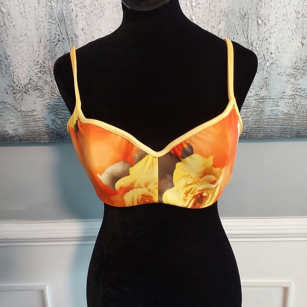 ARMONIA Floral Bikini Top Sz-38